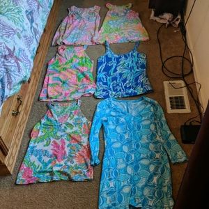 Lot of Lilly Pulitzer tanks and one dress.